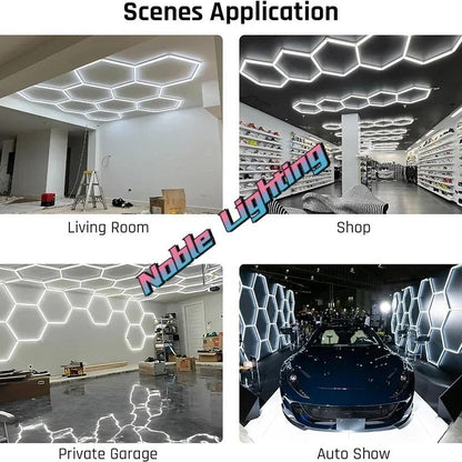 Hexagon Garage LED Light Honeycomb Ceiling Lamp For Workshop And Studio 4