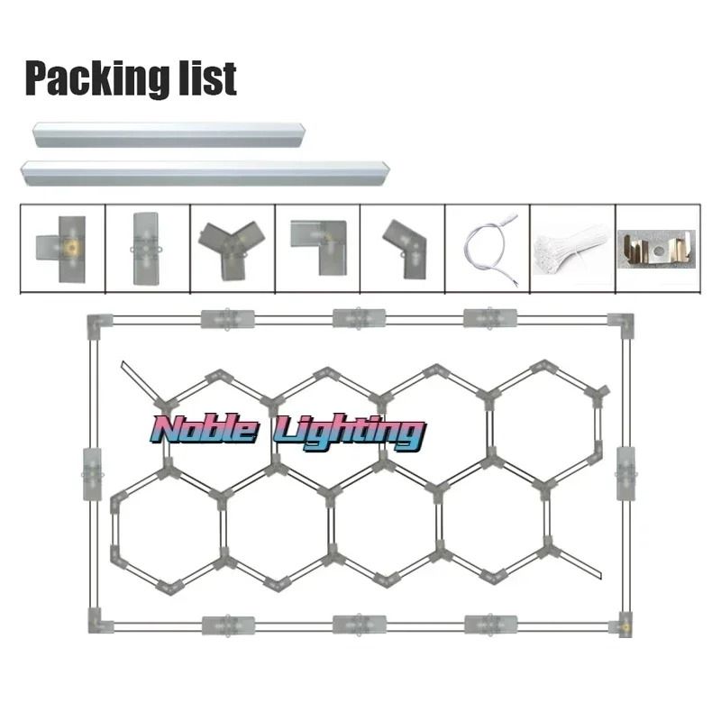 Hexagon Garage LED Light Honeycomb Ceiling Lamp For Workshop And Studio 5