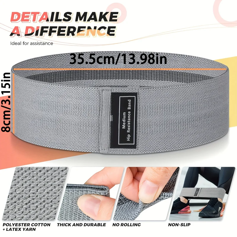 Fitness Elastic Band Crochet Gradient Color Resistance Buttocks Shaping Deep Squat Band Men And Wom 1