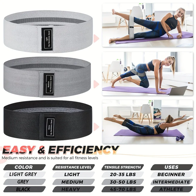 Fitness Elastic Band Crochet Gradient Color Resistance Buttocks Shaping Deep Squat Band Men And Wom 2