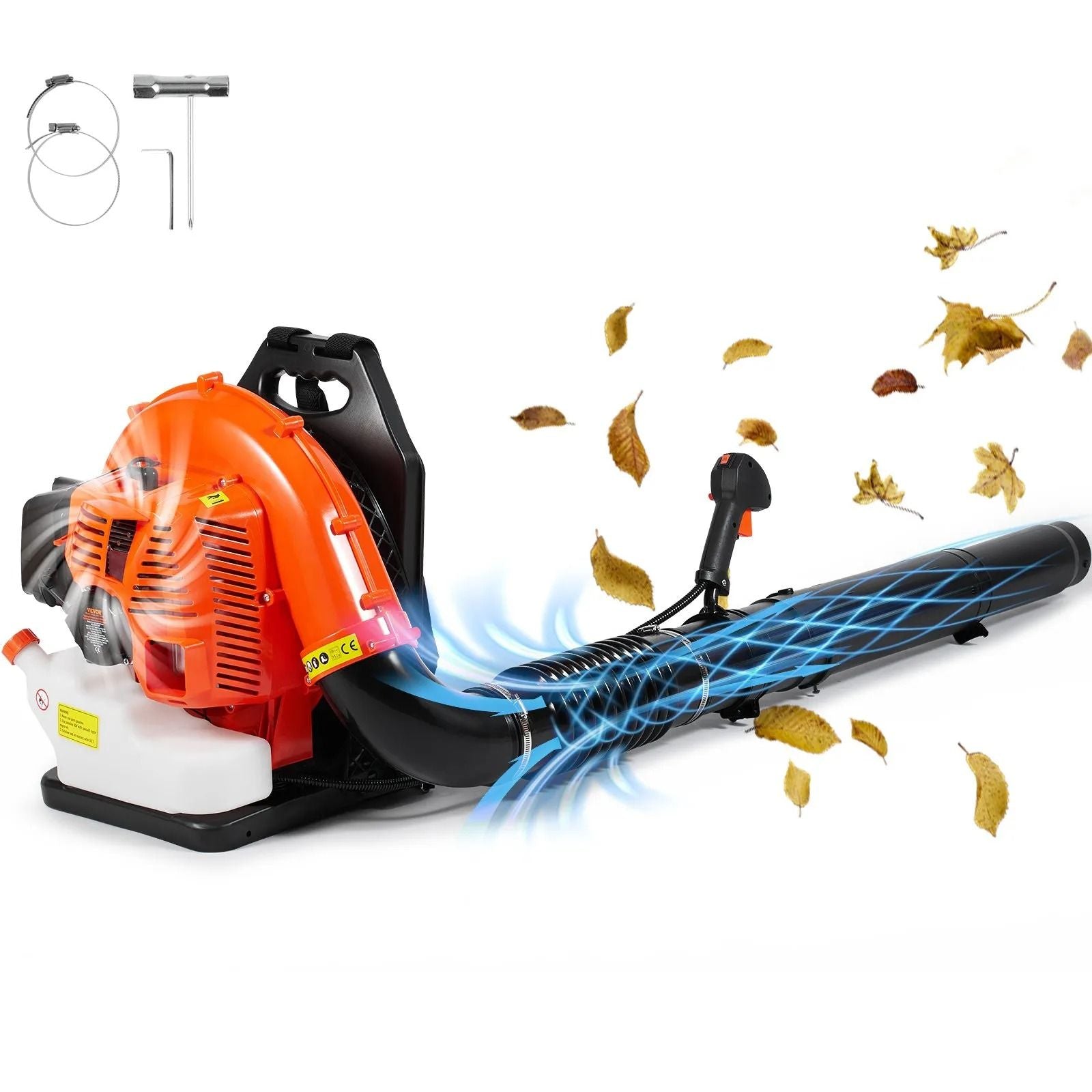 Cycle Gas Leaf Blower Backpack, MPH Powerful Air Volume, Tank Ideal for Lawn Care, Snow Removal, and Yard Cleanup