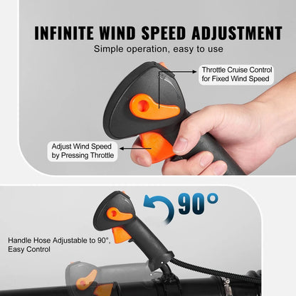 Cycle Gas Leaf Blower Backpack MPH Powerful Air Volume Tank Ideal For Lawn Care Snow Removal And Ya 3