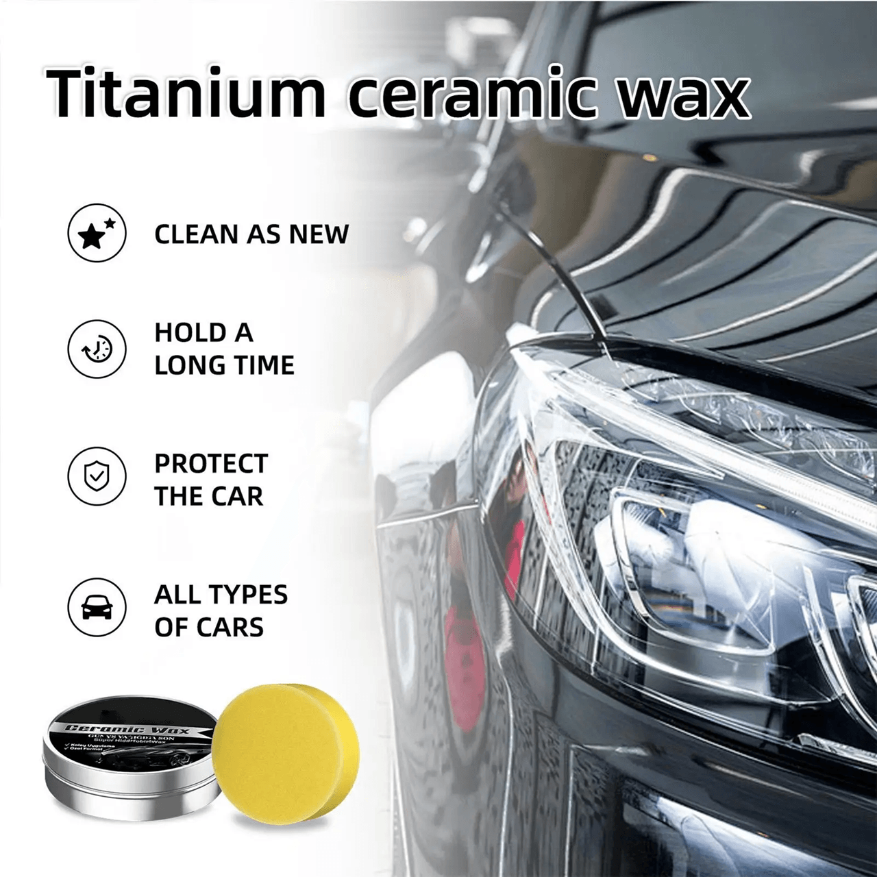 AutoShine Ceramic Wax  Paint Restorer Paste Scratch Repair Car Polish 2