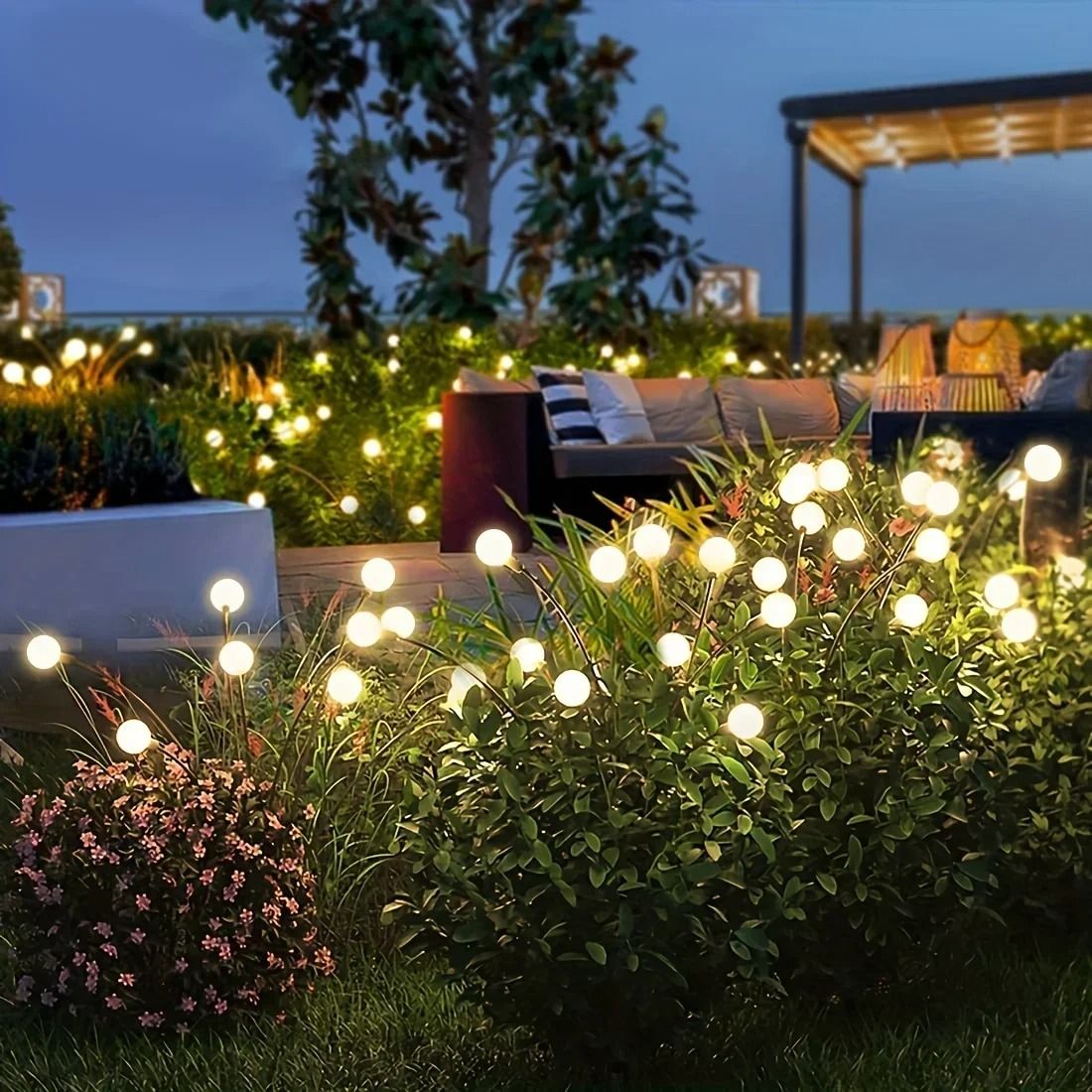 Solar Garden Firework Light Outdoor Waterproof Lawn Lamp