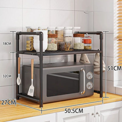 Kitchen Storage Rack Microwave Shelf Organizer 6