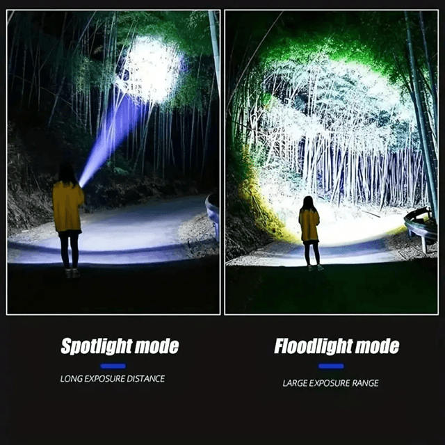 TitanBeam 10000W Rechargeable LED Tactical Flashlight  Long Range Emergency Spotlight Torch 3