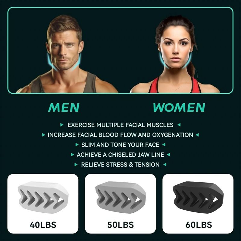 Silicone Jaw Trainer Set 6pcs With Box Face And Neck Muscle Trainer 2