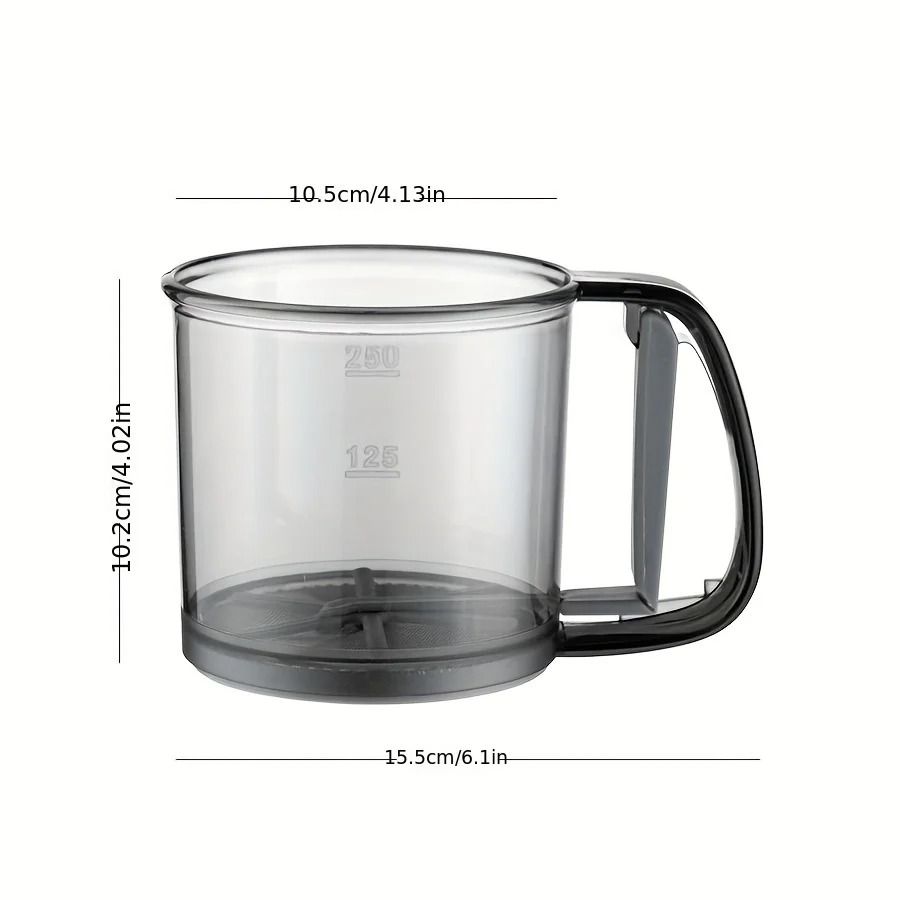 Semi Automatic Flour Sifter Hand Press Transparent Baking Tool 5