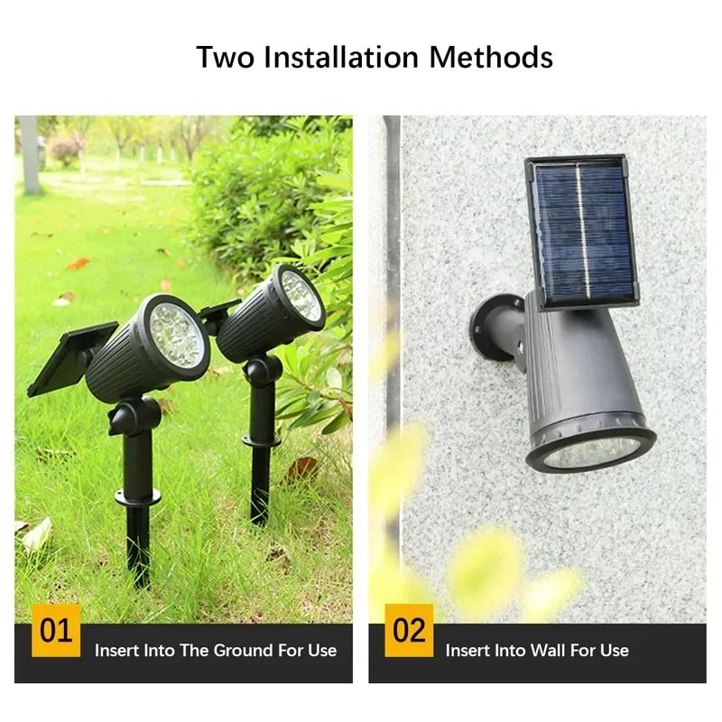 Solar Garden Spotlight Outdoor Waterproof Adjustable Light 2