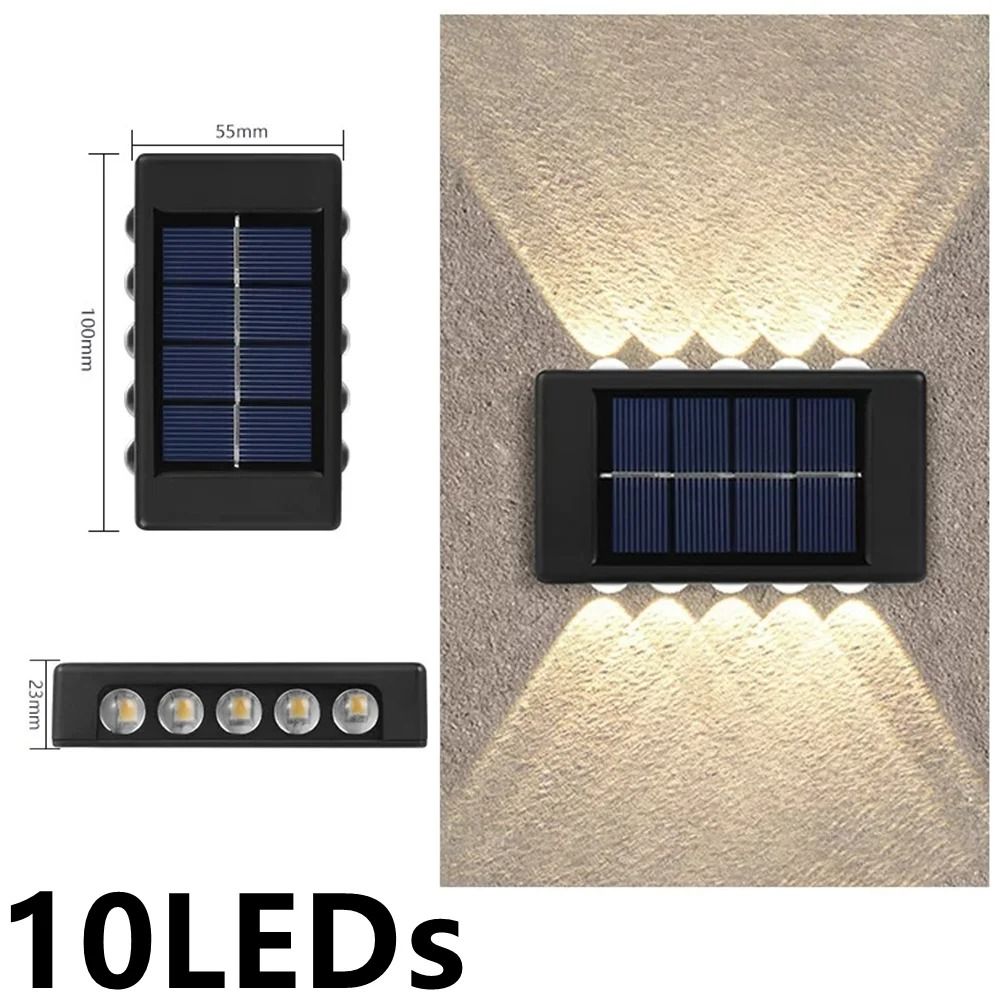 Solar Wall Lamp Outdoor Waterproof Warm Light 7
