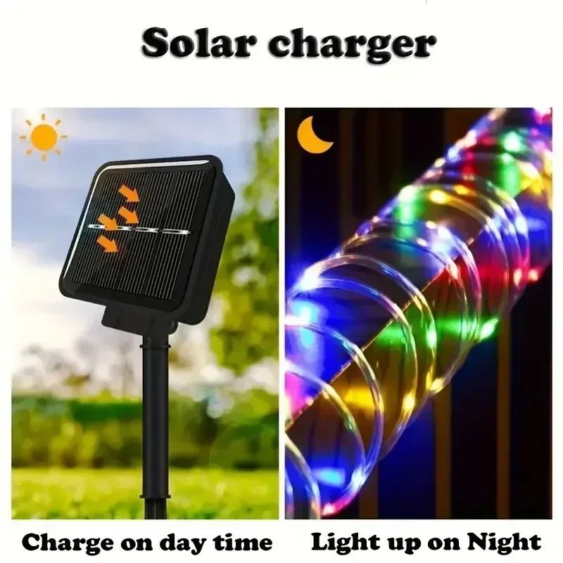 Solar Powered LED String Lights Outdoor Fairy Lights 3