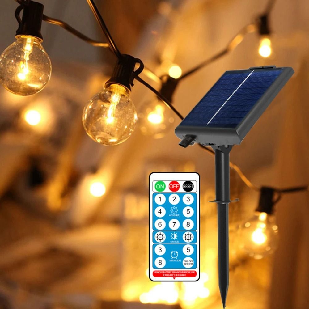 Solar Globe String Lights With Remote Control 5
