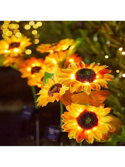 Solar Sunflower Garden Light 3