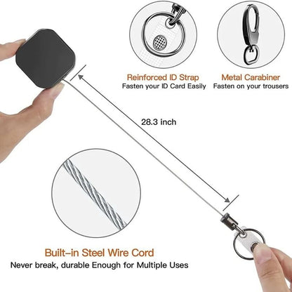 Retractable Key Chain Belt Badge Reel Clip For Keys And Ids 2
