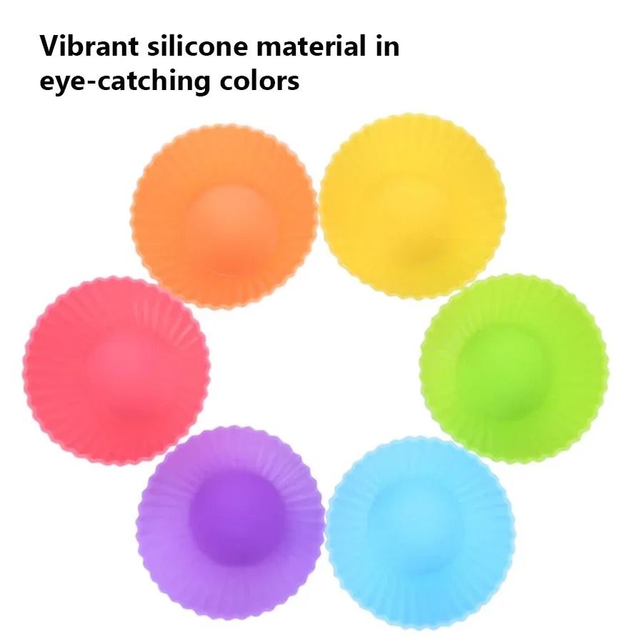 Silicone Cupcake Baking Mold Set 12 Pieces Reusable Muffin Cups 1