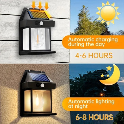 Solar Motion Sensor Tungsten Wall Light 2