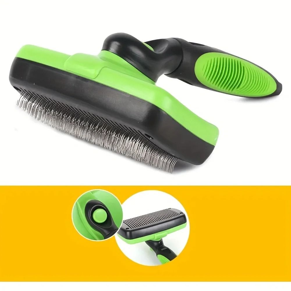 Pet Self Cleaning Shedding Comb For Cats And Dogs 2