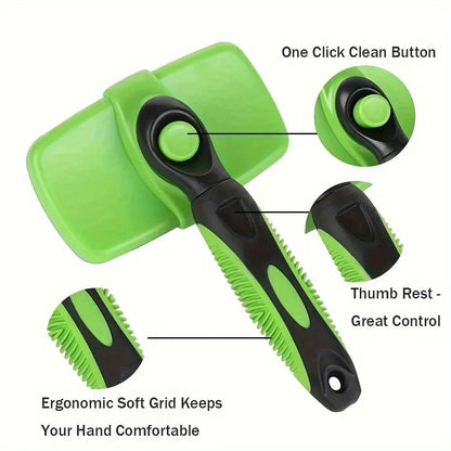 Pet Self Cleaning Shedding Comb For Cats And Dogs 5
