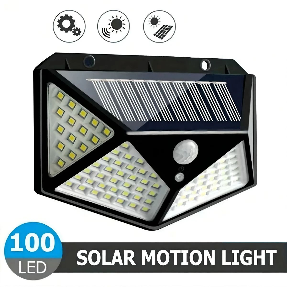 Solar Motion Sensor Flood Light Outdoor Waterproof