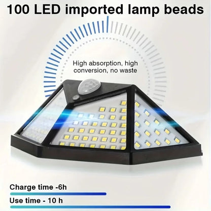 Solar Motion Sensor Flood Light Outdoor Waterproof 1