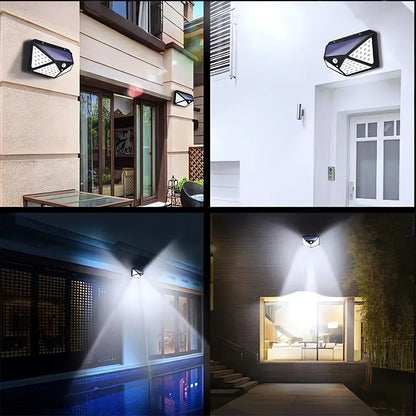 Solar Motion Sensor Flood Light Outdoor Waterproof 4