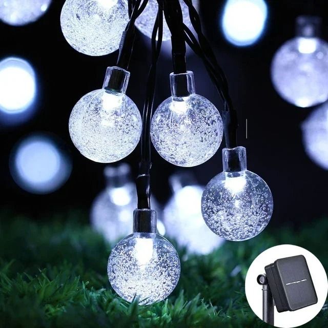 Solar Crystal Globe LED String Lights 7