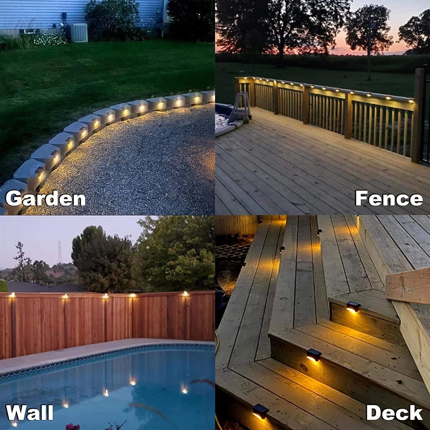 Solar Deck Light Outdoor Waterproof Step Lamp 5