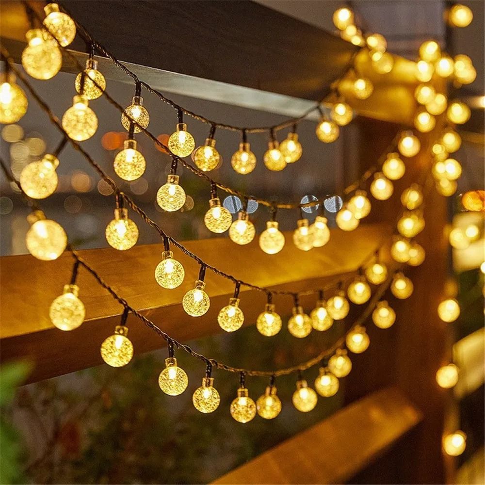 Solar Bubble String Light Outdoor Waterproof Fairy Lamp 2