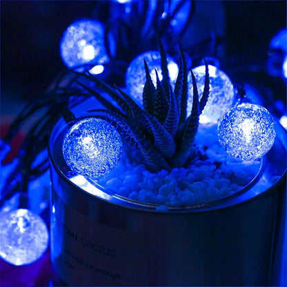 Solar Bubble String Light Outdoor Waterproof Fairy Lamp 3