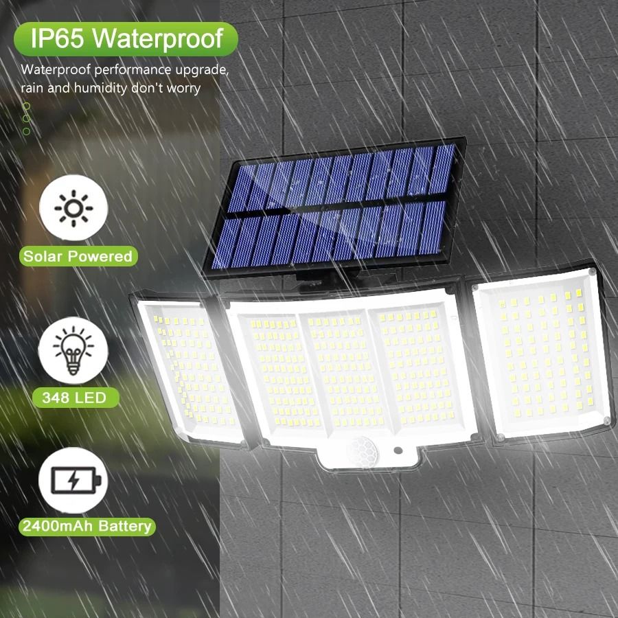 Solar Motion Sensor Wall Light 328348 LED Outdoor Waterproof 1