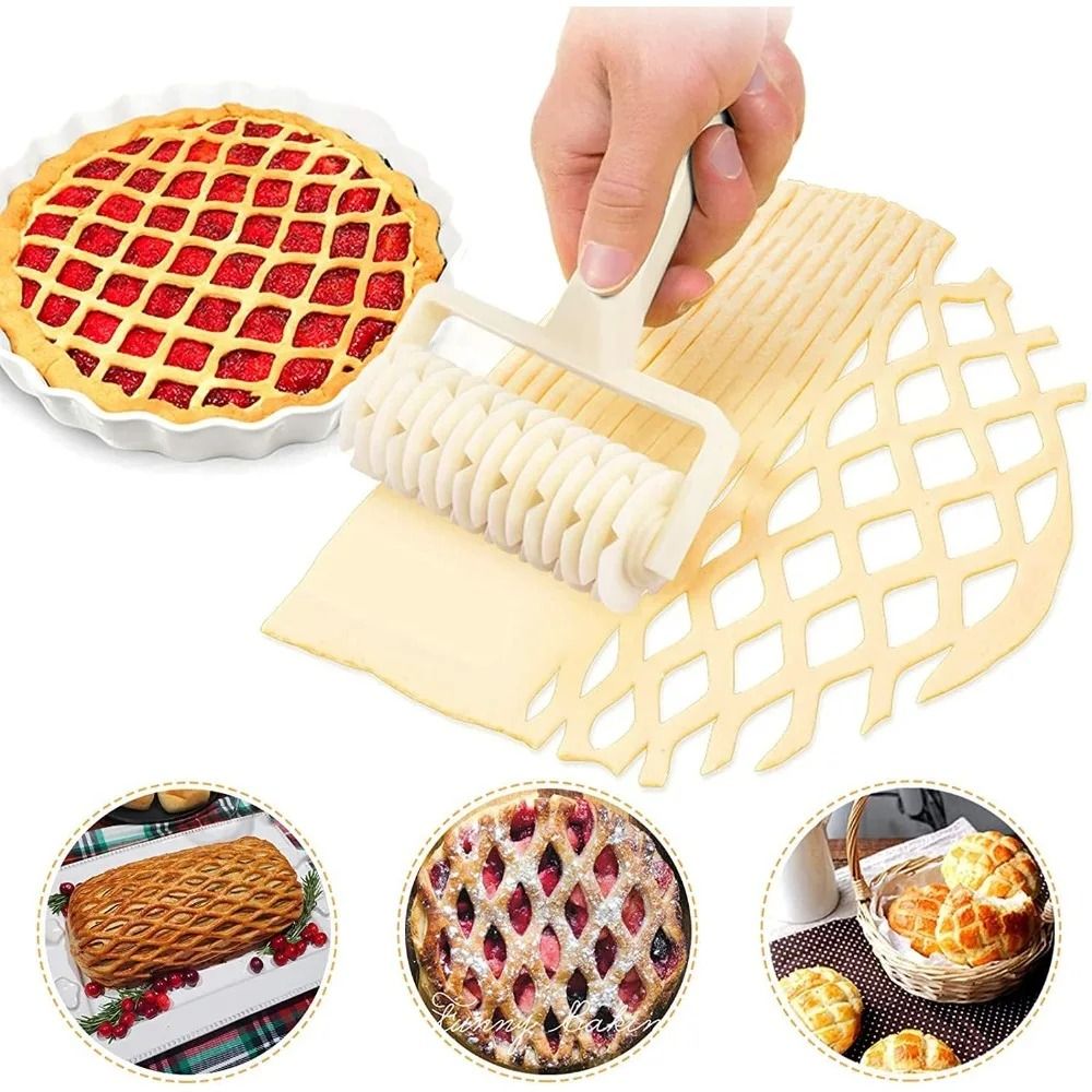 Lattice Roller Cutter Pie Pizza Cookie Dough Tool