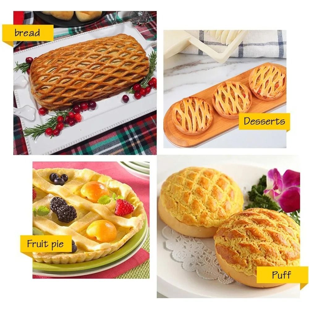 Lattice Roller Cutter Pie Pizza Cookie Dough Tool 2