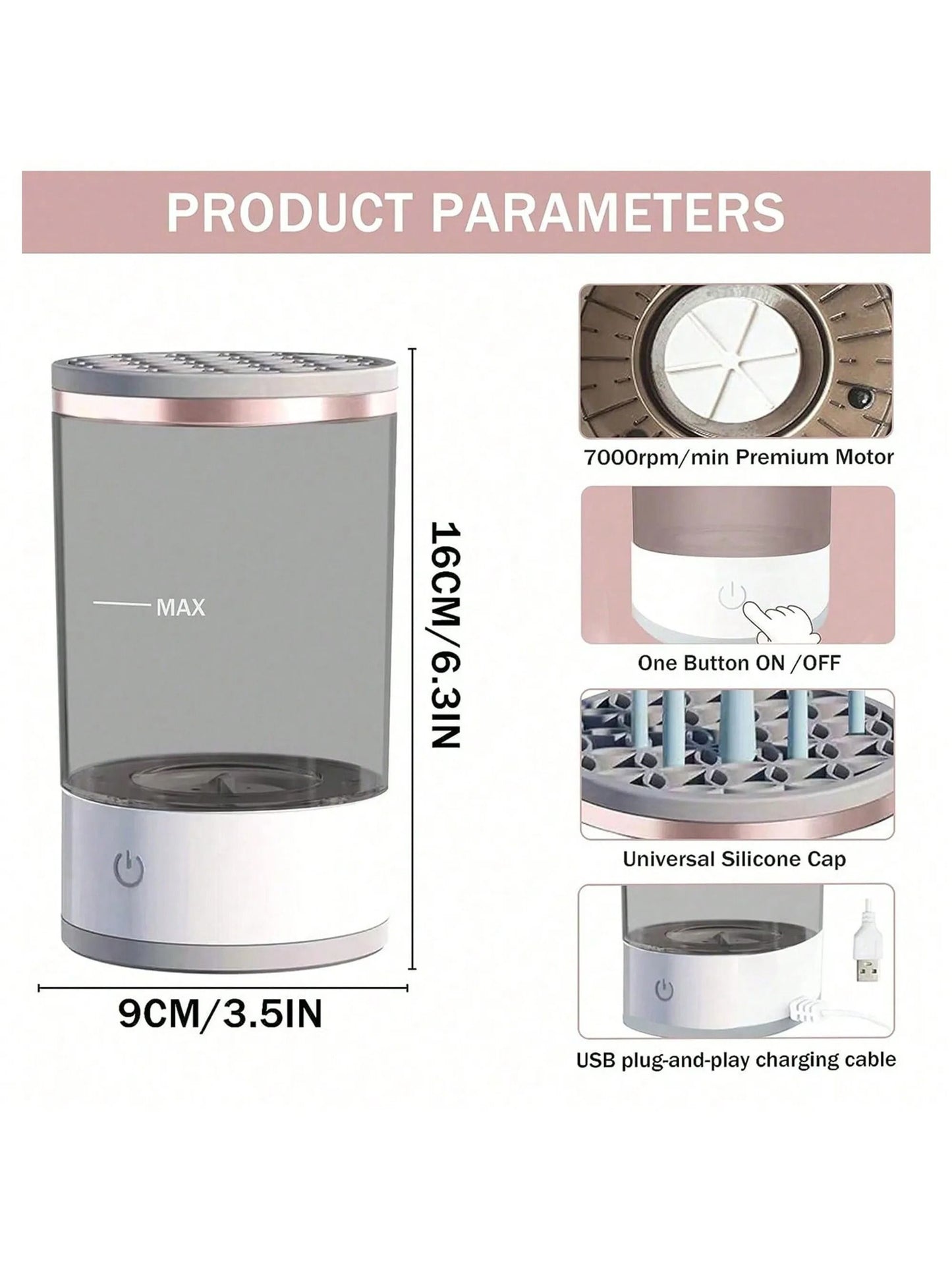 Electric Makeup Brush Cleaner Machine 3