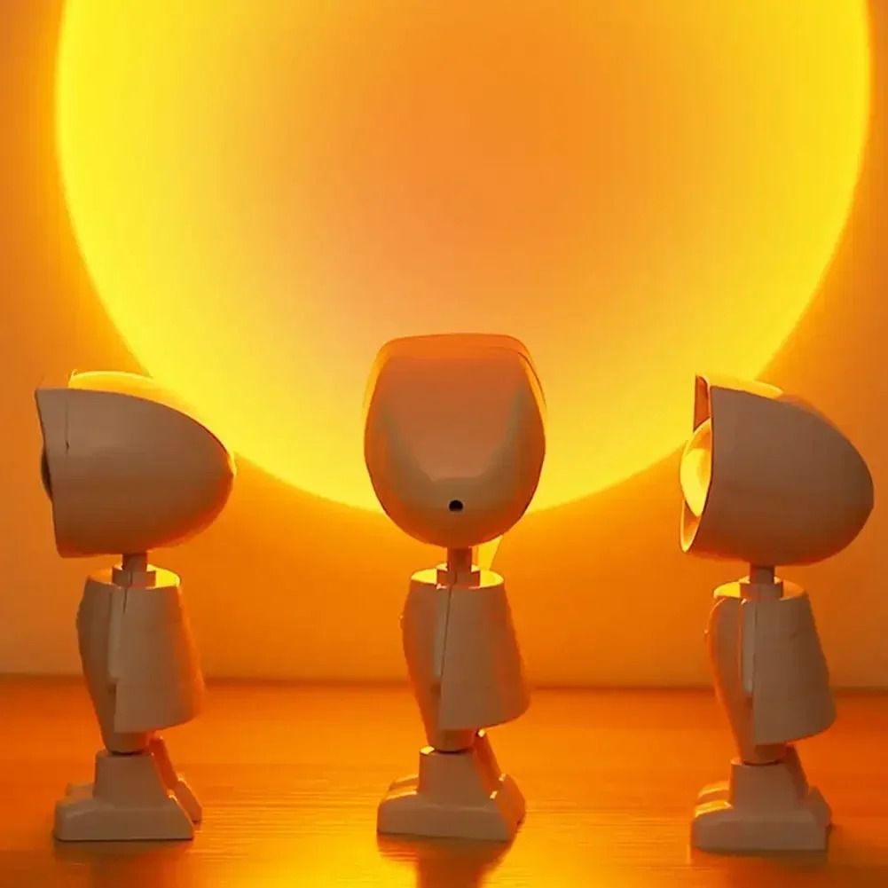 Rechargeable Astronaut Projection Lamp LED Rainbow Sunset Night Light