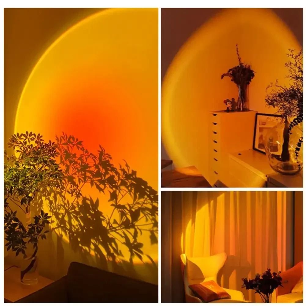 Rechargeable Astronaut Projection Lamp LED Rainbow Sunset Night Light 6