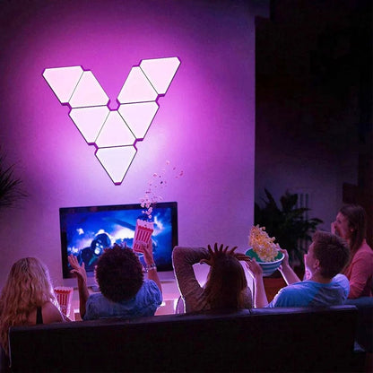 Smart Triangle LED Wall Light WiFi Bluetooth RGB Atmosphere Lamp 4
