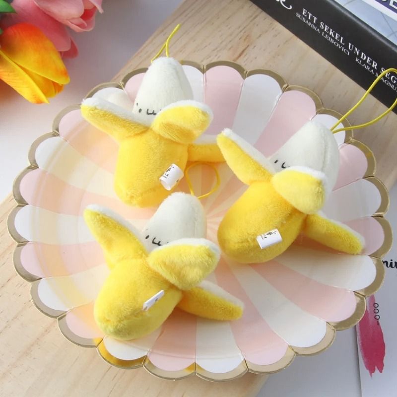 Plush Banana Keychain Bag Charm Gift