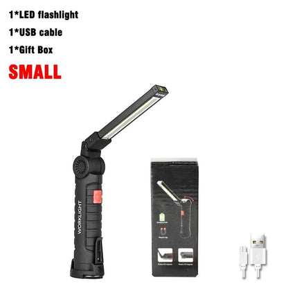 COB LED Rechargeable Work Light With Magnet And Hook  Portable Inspection Flashlight 11