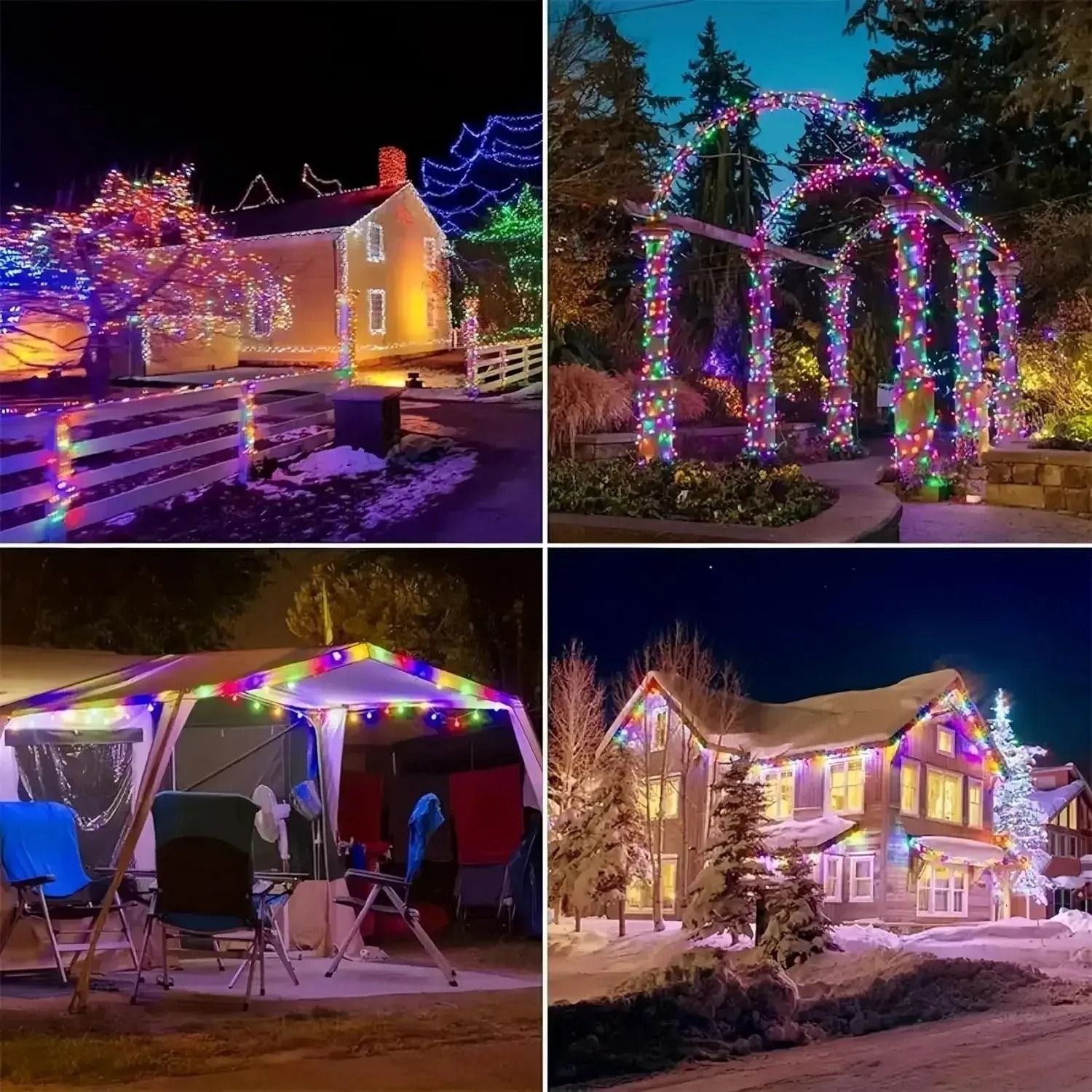 Solar Fairy String Lights With 8 Modes  Waterproof Copper Wire Garden Lights 1