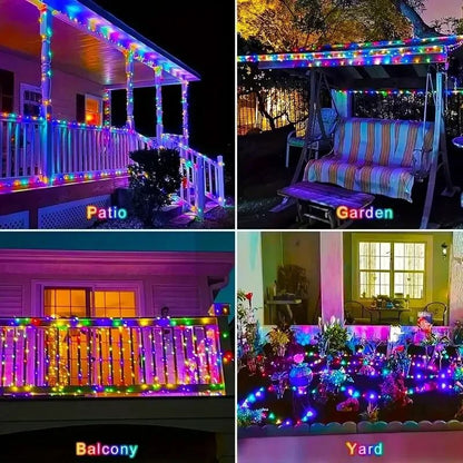 Solar Fairy String Lights With 8 Modes  Waterproof Copper Wire Garden Lights 3
