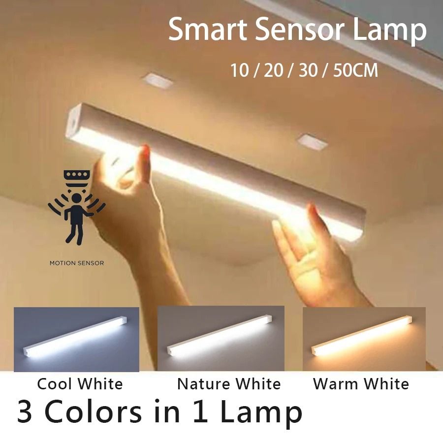 Wireless Rechargeable Motion Sensor LED Bar Light  Magnetic Cabinet And Closet Lamp 1