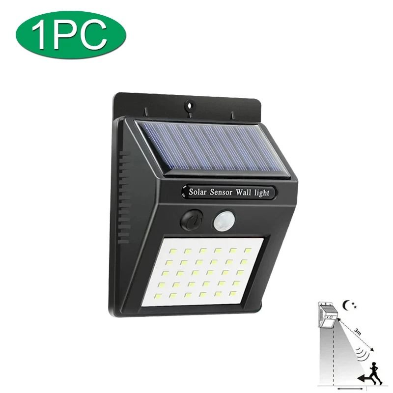 Solar Motion Sensor Wall Light  30 LED Outdoor Waterproof Lamp For Garden Fence And Pathway 13