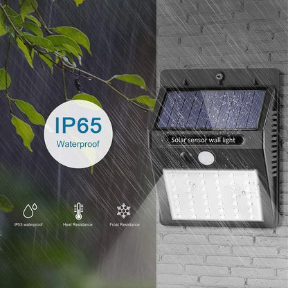 Solar Motion Sensor Wall Light  30 LED Outdoor Waterproof Lamp For Garden Fence And Pathway 2