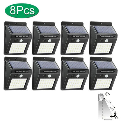 Solar Motion Sensor Wall Light  30 LED Outdoor Waterproof Lamp For Garden Fence And Pathway 19
