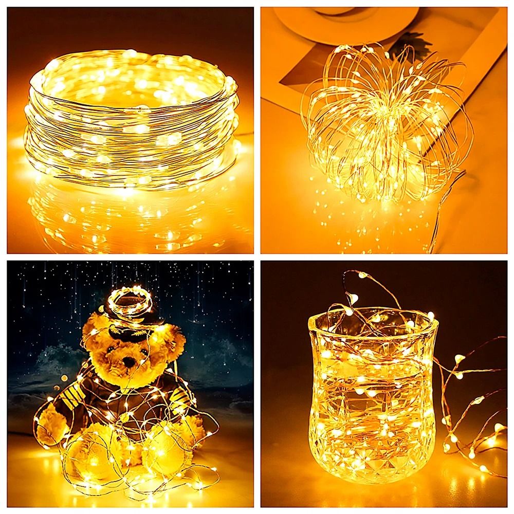 USB LED String Lights  Flexible Copper Wire Fairy Garland For Christmas Wedding And Party Decoratio 4
