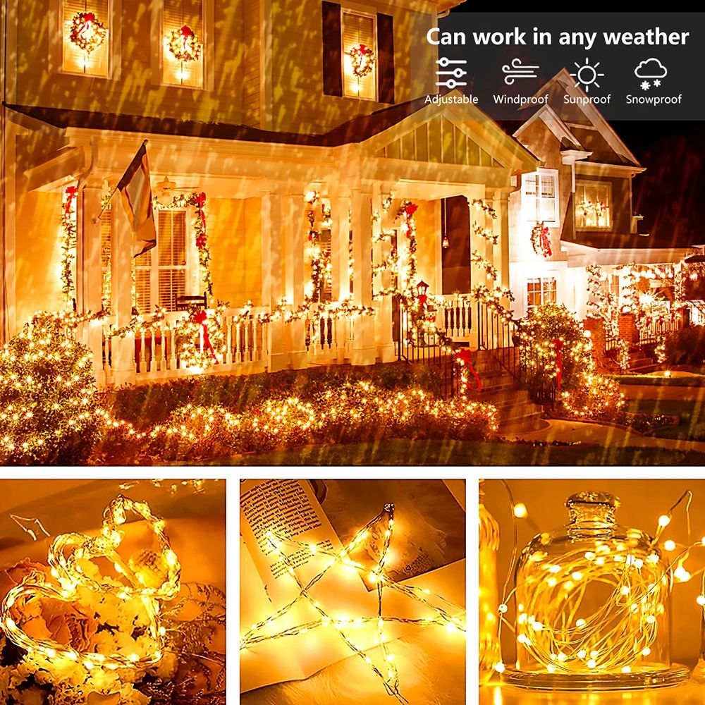 USB LED String Lights  Flexible Copper Wire Fairy Garland For Christmas Wedding And Party Decoratio 6