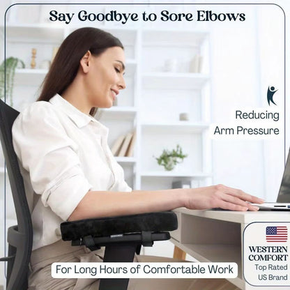 Memory Foam Office Chair Armrest Pads Elbow Support Cushion Covers 1