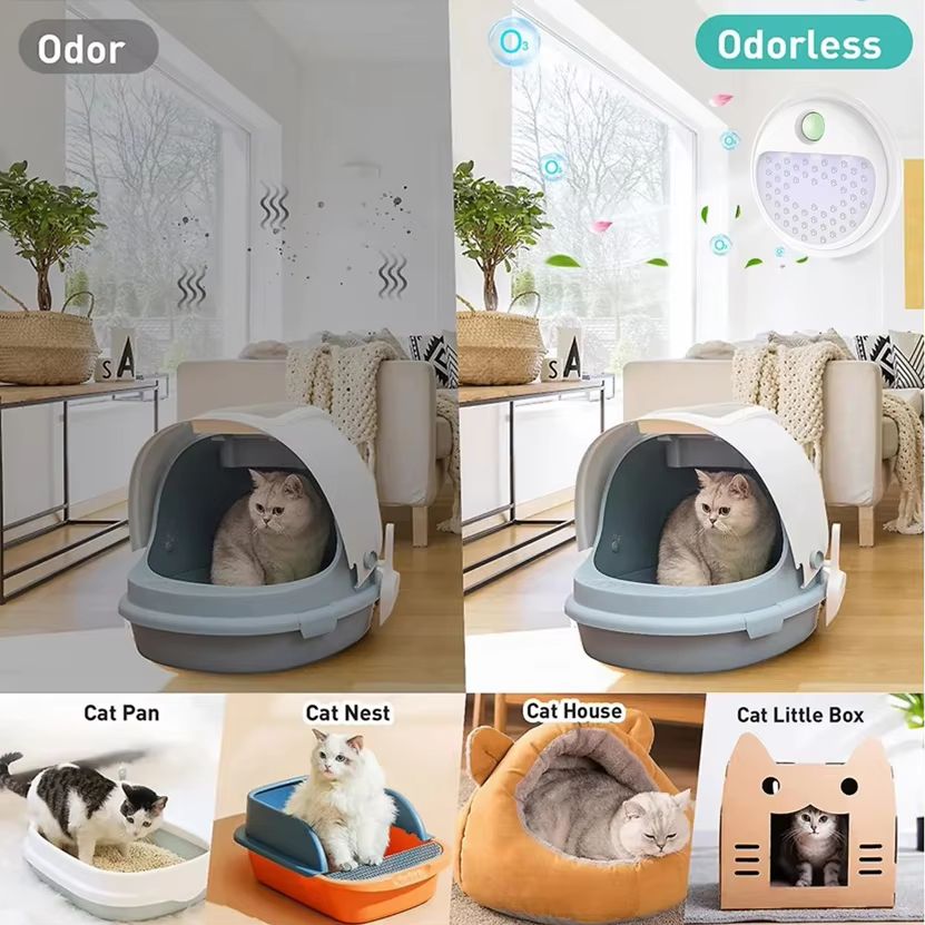 Smart Cat Odor Purifier Rechargeable Litter Box Deodorizer Pet Air Purifier 3
