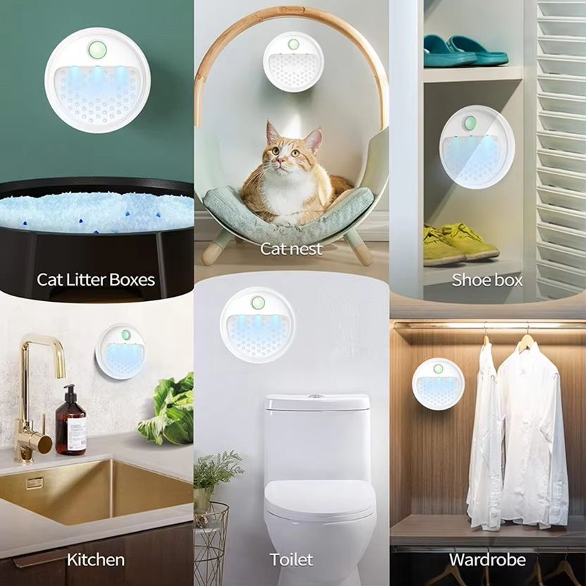 Smart Cat Odor Purifier Rechargeable Litter Box Deodorizer Pet Air Purifier 4