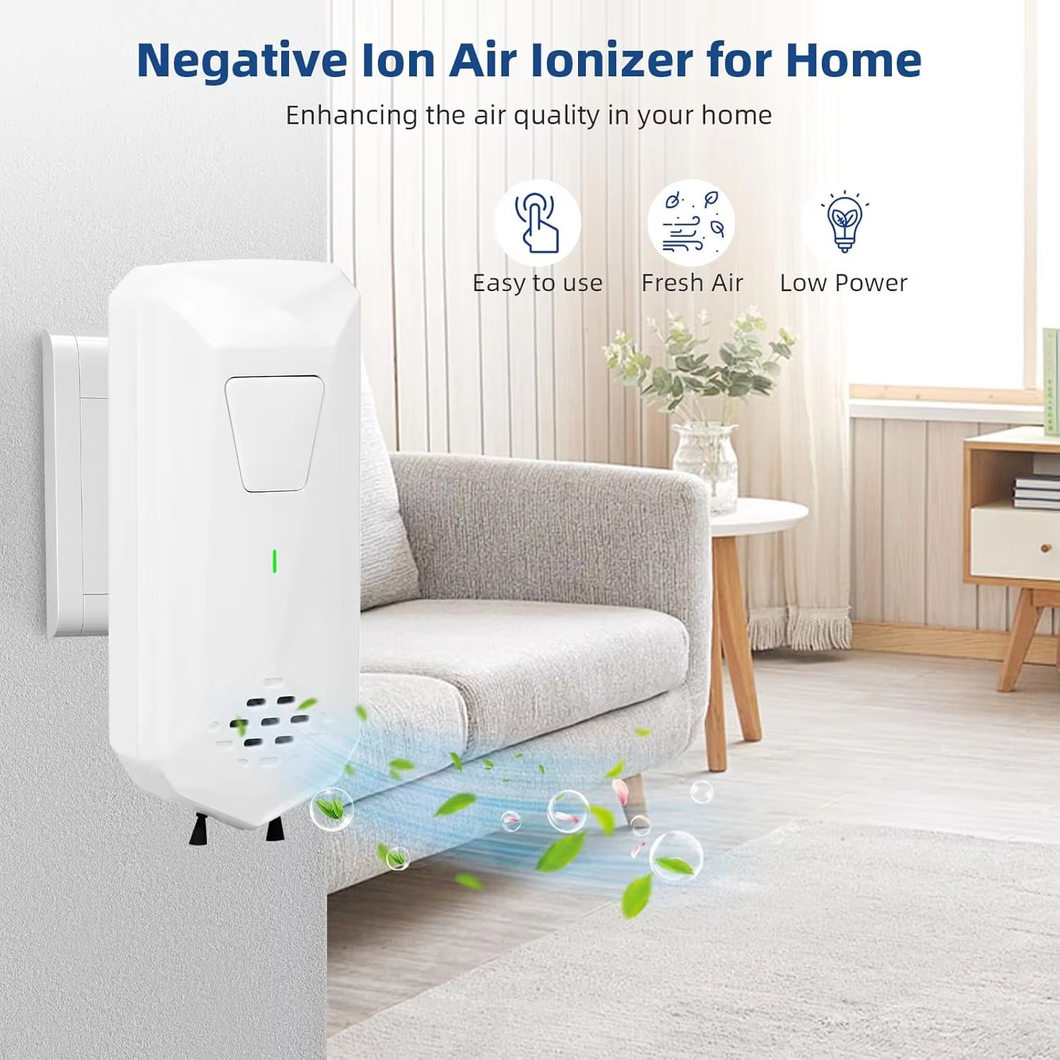 Plug In Air Ionizer for Home Mini Negative Ion Air Freshener
